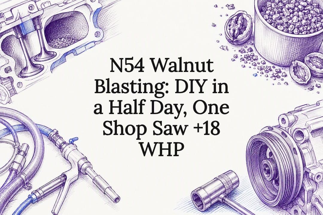 N54 Walnut Blasting: DIY in a Half Day, One Shop Saw +18 WHP
